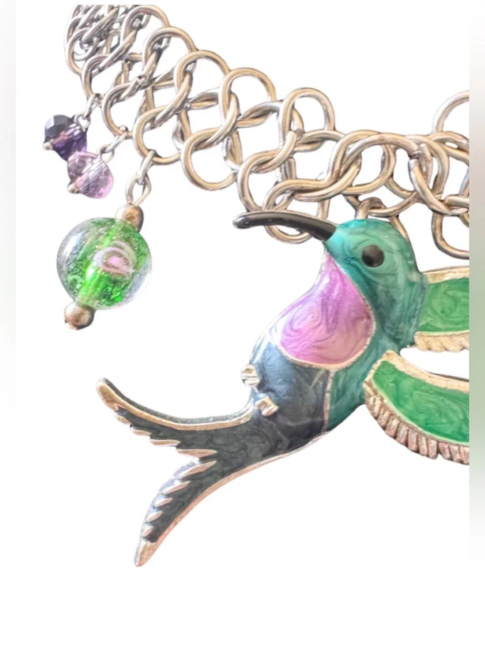 Hand Crafted Hummingbird Necklace - Picture 2 of 5